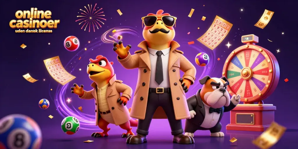 Engage with vibrant online casinoer uden dansk licens activities featuring raptors in a trench coat.